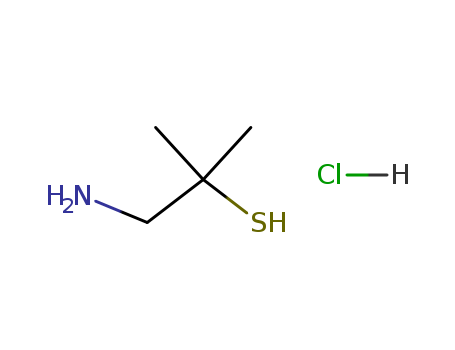 32047-53-3,DIMETHYLCYSTEAMINE HYDROCHLORIDE,2-Propanethiol,1-amino-2-methyl-, hydrochloride (1:1);2-Propanethiol,1-amino-2-methyl-, hydrochloride (7CI,8CI,9CI);2-Mercapto-2-methyl-1-propylamine hydrochloride;2-Methyl-3-aminopropane-2-thiol hydrochloride;