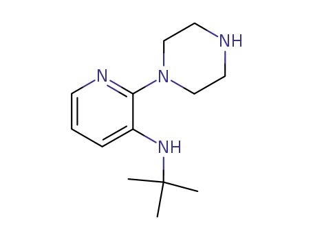 Molecular Structure of 136818-08-1 (3-Pyridinamine, N-(1,1-dimethylethyl)-2-(1-piperazinyl)-)