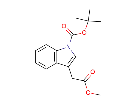 Molecular Structure of 370562-34-8 (TERT-BUTYL 3-(2-METHOXY-2-OXOETHYL)-1H-INDOLE-1-CARBOXYLATE)