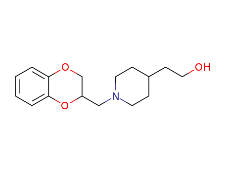 Molecular Structure of 194612-27-6 (4-Piperidineethanol, 1-[(2,3-dihydro-1,4-benzodioxin-2-yl)methyl]-)
