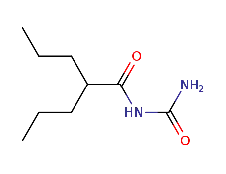 Molecular Structure of 6098-20-0 (N-carbamoyl-2-propyl-pentanamide)