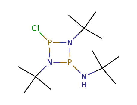 Molecular Structure of 49774-25-6 (1,3,2,4-Diazadiphosphetidin-2-amine,
4-chloro-N,1,3-tris(1,1-dimethylethyl)-)
