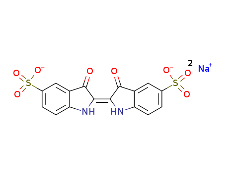 1H-Indole-5-sulfonicacid, 2-(1,3-dihydro-3-oxo-5-sulfo-2H-indol-2-ylidene)-2,3-dihydro-3-oxo-,sodium salt (1:2)(860-22-0)