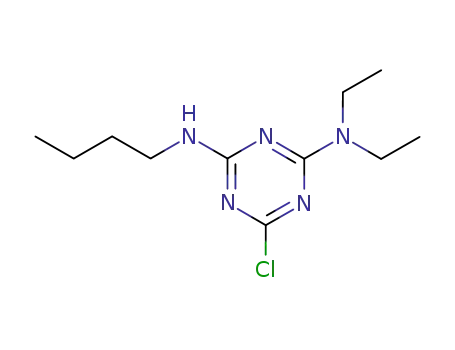 Molecular Structure of 42829-57-2 (1,3,5-Triazine-2,4-diamine, N'-butyl-6-chloro-N,N-diethyl-)