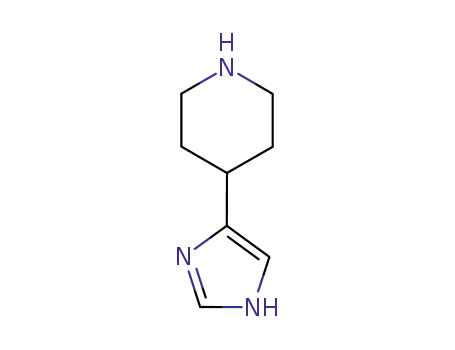 Molecular Structure of 106243-23-6 (4-(1H-IMIDAZOLE-4(5)-YL) PIPERIDINE)