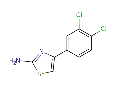 Molecular Structure of 39893-80-6 (4-(3,4-DICHLORO-PHENYL)-THIAZOL-2-YLAMINE)