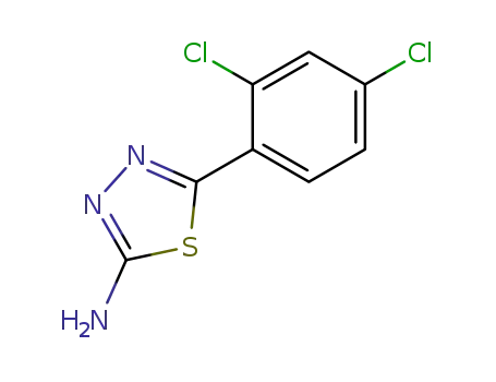 Molecular Structure of 28004-63-9 (2-AMINO-5-(2,4-DICHLOROPHENYL)-1,3,4-THIADIAZOLE)