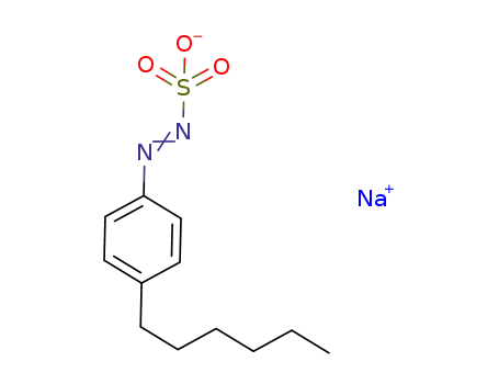 Molecular Structure of 158896-12-9 (Diazenesulfonic acid, (4-hexylphenyl)-, sodium salt)