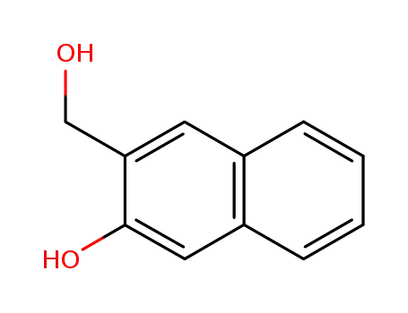 Molecular Structure of 30159-70-7 (3-(Hydroxymethyl)naphthalen-2-ol)