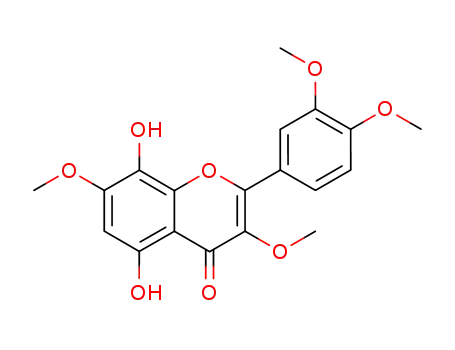Molecular Structure of 7380-44-1 (3,7,3',4'-TETRAMETHYLGOSSYPETIN)