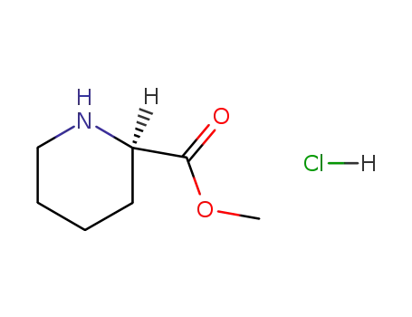 Molecular Structure of 18650-38-9 ((R)-Piperidine-2-carboxylic acid methyl ester hydrochloride)