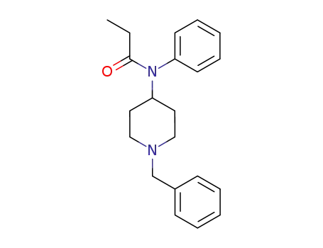 Molecular Structure of 1474-02-8 (N-(1-benzylpiperidin-4-yl)-N-phenylpropionamide)