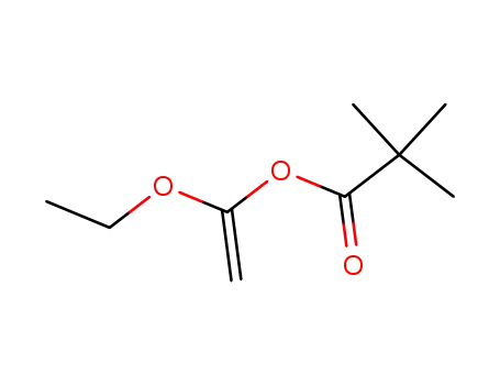 Molecular Structure of 111072-04-9 (Propanoic acid, 2,2-dimethyl-, 1-ethoxyethenyl ester)