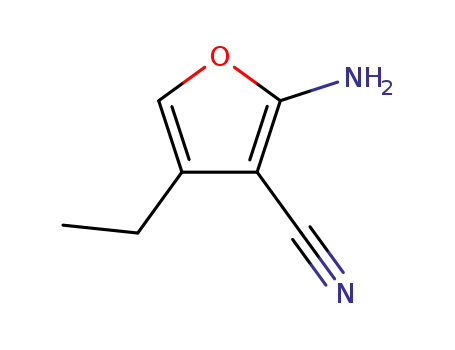 Molecular Structure of 170170-12-4 (3-Furancarbonitrile,2-amino-4-ethyl-(9CI))