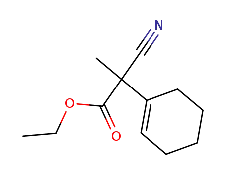 Molecular Structure of 67105-42-4 (ethyl 2-cyano-2-(cyclohex-1-enyl)propionate)