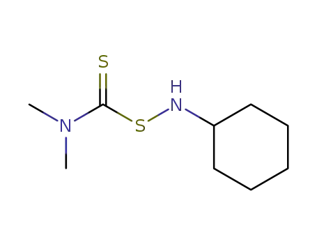 Molecular Structure of 52243-24-0 (Cyclohexanamine, N-[[(dimethylamino)thioxomethyl]thio]-)