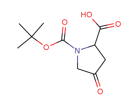 Molecular Structure of 876317-19-0 (1-(TERT-BUTOXYCARBONYL)-4-OXOPYRROLIDINE-2-CARBOXYLIC ACID)