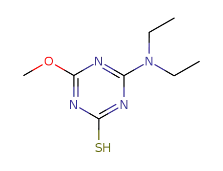 Molecular Structure of 79923-78-7 (1,3,5-Triazine-2(1H)-thione, 4-(diethylamino)-6-methoxy-)