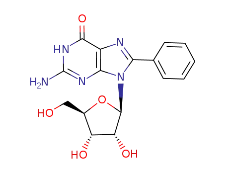 Molecular Structure of 79953-03-0 (8-phenylguanosine)