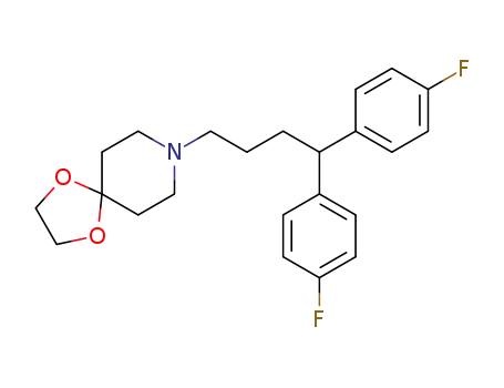 Molecular Structure of 51787-82-7 (1,4-Dioxa-8-azaspiro[4.5]decane, 8-[4,4-bis(4-fluorophenyl)butyl]-)