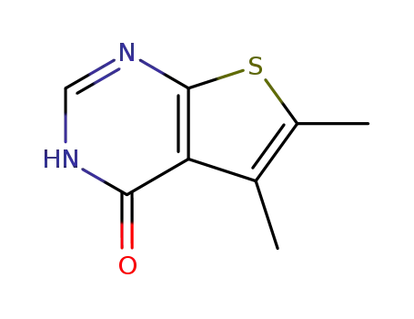 Molecular Structure of 18593-44-7 (5,6-DIMETHYLTHIENO[2,3-D]PYRIMIDIN-4(3H)-ONE)