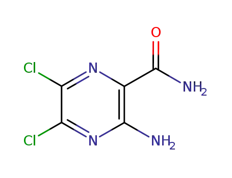 Molecular Structure of 14229-27-7 (3-amino-5,6-dichloropyrazine-2-carboxamide)