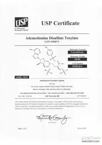 Ademetionine Disulfate Tosylate(97540-22-2)