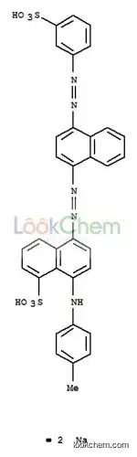 1-Naphthalenesulfonicacid,8-[(4-methylphenyl)amino]-5-[2-[4-[2-(3-sulfophenyl)diazenyl]-1-naphthalenyl]diazenyl]-,sodium salt (1:2)