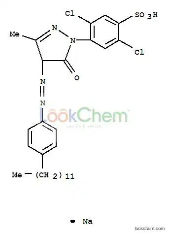 Benzenesulfonic acid,2,5-dichloro-4-[4-[2-(4-dodecylphenyl)diazenyl]-4,5-dihydro-3-methyl-5-oxo-1H-pyrazol-1-yl]-,sodium salt (1:1)