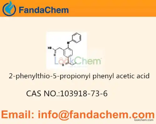 2-phenylthio-5-propionyl phenyl acetic acid,2-Phenylthio-5-propionylphenylacetic acid,cas no 103918-73-6