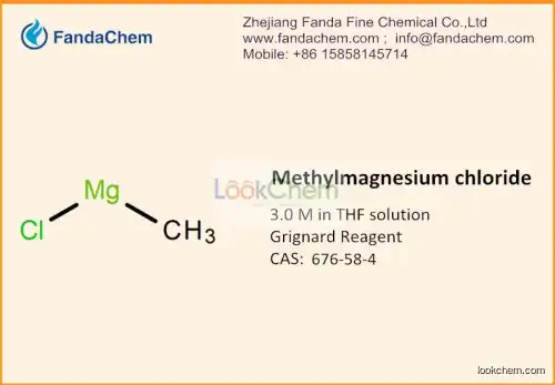 Grignard Reagent,CAS: 676-58-4 mMethylmagnesium chloride 3.0 M in THF solution,Fandachem,leading exporter of Grignard Reagent in China,Hangzhou Fandachem Co.,Ltd