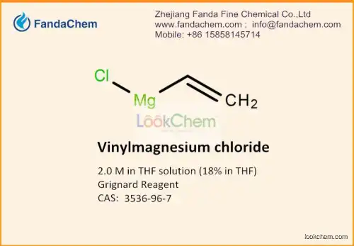 Grignard Reagent,CAS: 3536-96-7,Vinylmagnesium chloride,2.0 M in THF solution (18% in THF),Fandachem,leading exporter of Grignard Reagent in China,Hangzhou Fandachem Co.,Ltd