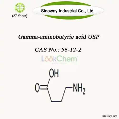 Factory supply Gamma-aminobutyric acid/GABA CAS 56-12-2(56-12-2)
