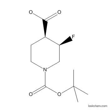 (3,4)-Cis-1-(tert-butoxycarbonyl)-3-fluoropiperidine-4-carboxylic acid  racemate()