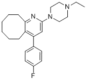 CYCLOOCTA[B]PYRIDINE, 2-(4-ETHYL-1-PIPERAZINYL)-4-(4-FLUOROPHENYL)-5,6,7,8,9,10-HEXAHYDRO-