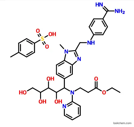 N-[[2-[[[4-(Aminoiminomethyl)phenyl]amino]methyl]-1-methyl-1H-benzimidazol-5-yl]arbonyl]-N-2-pyridinyl-beta-alanine ethyl ester 4-methylbenzenesulfonate