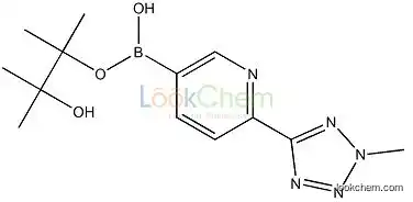 1056039-83-8  C13H18BN5O2  2-(2-Methyl-2H-tetrazol-5-yl)-5-(4,4,5,5-tetraMethyl-1,3,2-dioxaborolan-2-yl)pyridine
