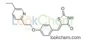 627502-58-3         C19H18N2O3S        5-(4-(2-(5-Ethylpyridin-2-yl)ethoxy)benzylidene)thiazolidine-2,4-dione