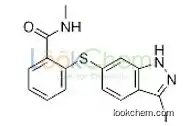 CAS:885126-34-1 C15H12IN3OS BenzaMide, 2-[(3-iodo-1H-indazol-6-yl)thio]-N-Methyl-