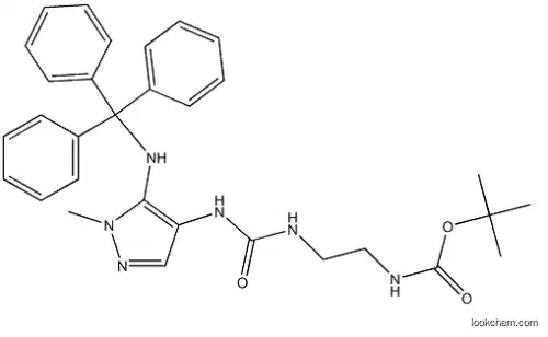High quality N-[2-[[[[1-Methyl-5-[(triphenylmethyl)amino]-1H-pyrazol-4-yl]amino]carbonyl]amino]ethyl]carbamic acid tert-butyl ester