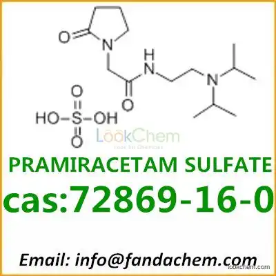 Top 1 exporter of PRAMIRACETAM SULFATE,cas:72869-16-0 from Fandachem