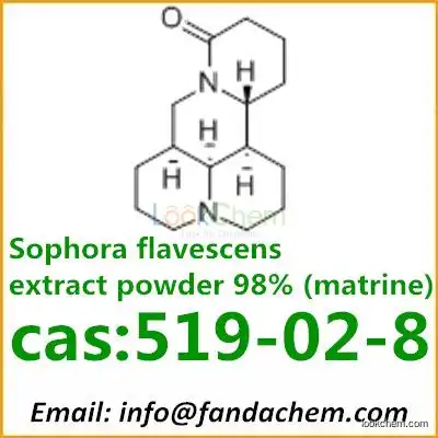Top 1 exporter of Sophora flavescens extract powder 98% (matrine), cas: 519-02-8 from Fandachem