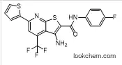 3-Amino-6-thiophen-2-yl-4-trifluoromethyl-thieno[2,3-b]pyridine-2-carboxylic acid (4-fluoro-phenyl)-amide（313380-27-7）
