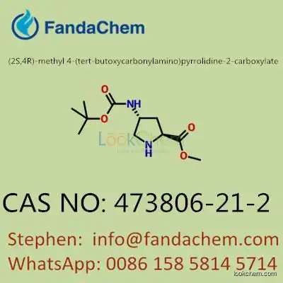 (2S,4R)-methyl 4-(tert-butoxycarbonylamino)pyrrolidine-2-carboxylate, CAS NO: 473806-21-2