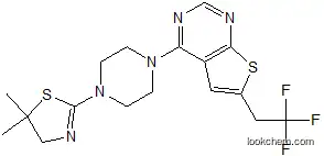 4-(4-(5,5-diMethyl-4,5-dihydrothiazol-2-yl)piperazin-1-yl)-6-(2,2,2-trifluoroethyl)thieno[2,3-d]pyriMidine