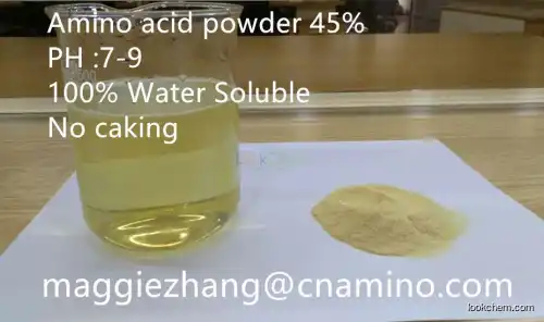 Alkaline Amino acid powder 45% Organic Fertilizer 100% Water Soluble No Caking(65072-01-7)
