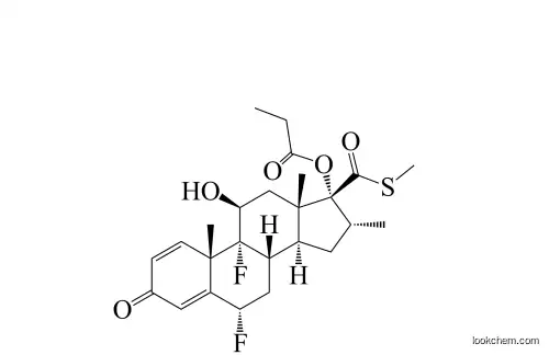 Androsta-1,4-diene-17- carbothioic acid,6,9-difluoro-11- hydroxy-16-methyl-3-oxo-17-(1- oxopropoxy)-, S-methyl ester