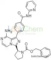 (S)-2-{8-Amino-1-[4-(pyridin-2-ylcarbamoyl)-phenyl]-imidazo[1,5-a]pyrazin-3-yl}-pyrrolidine-1-carboxylic acid benzyl ester(1420478-89-2)