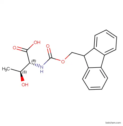 Fmoc-D-Thr-OH, (2R,3S)-2-(9~{H}-fluoren-9-ylmethoxycarbonylamino)-3-hydroxybutanoic acid,  MFCD00153365