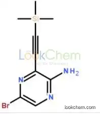 5-Bromo-3-((trimethylsilyl)ethynyl)pyrazin-2-amine(875781-41-2)